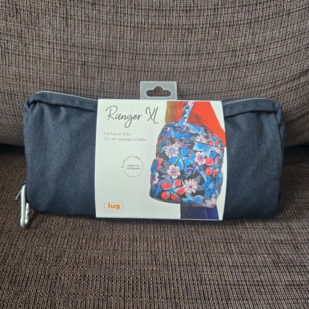 NWT Lug Ranger XL Packable Tote Bag in Heather Indigo